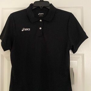 ASICS women’s team polo 100% polyester Size LG
